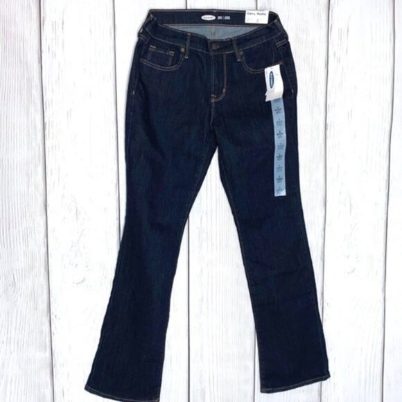 Old Navy Curvy Boot Cut Dark Blue Jeans - Picture 1 of 4